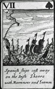 Navires espagnols échoués. VII de pique d